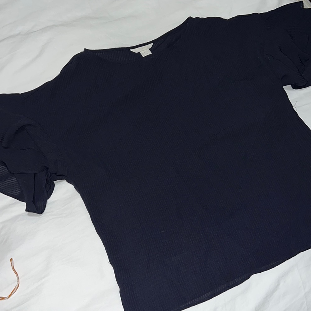 H&M navy blue blouse